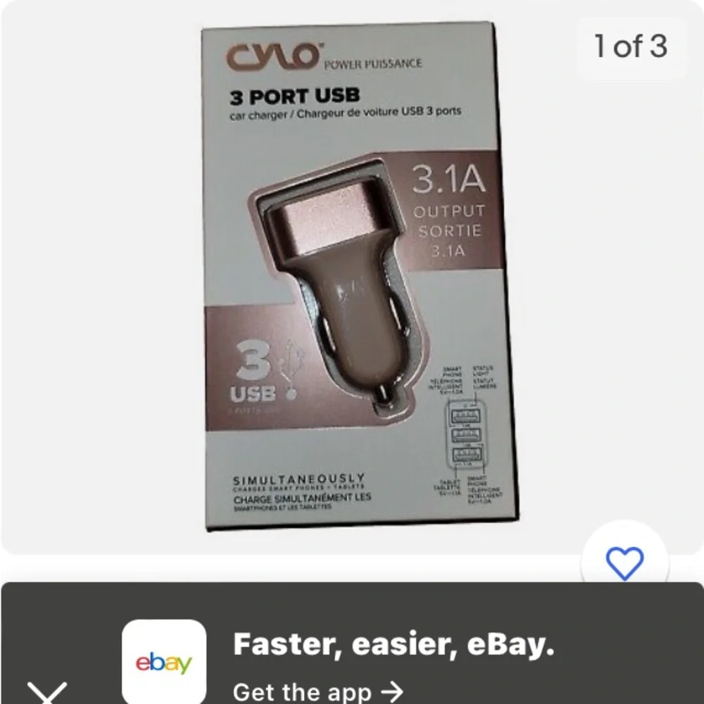 Cylo  3 port usb car charger